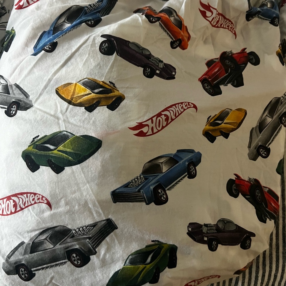 Pottery barn kids hot wheels sheet set